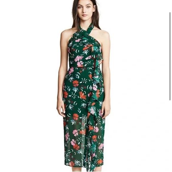 knee length dresses for ladies Rent C/Meo Collective Navy Construct Midi Dress